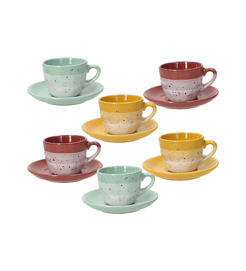 Φωτογραφία προϊόντος: Set6 Φλυτζάνια Καφέ Stoneware Multicolor Louise