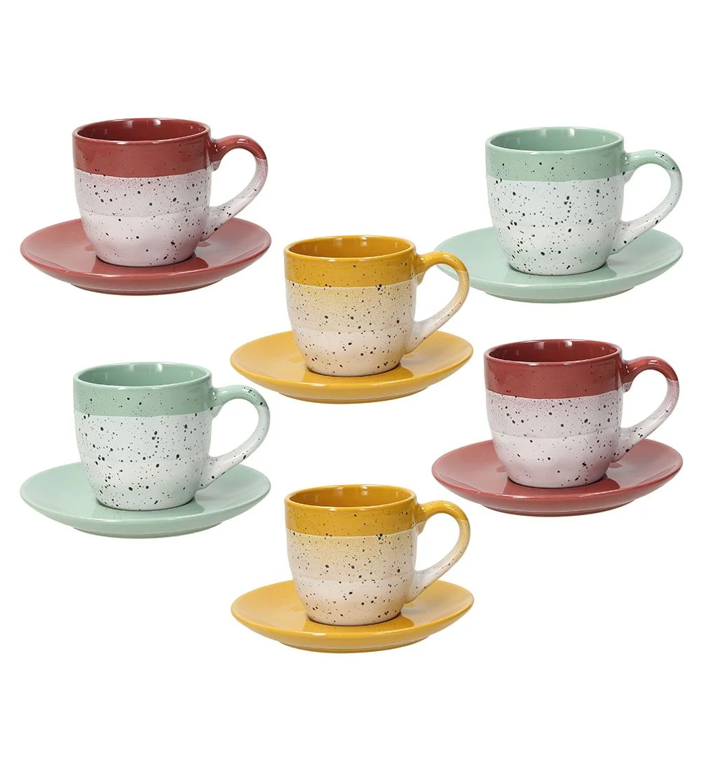 Φωτογραφία προϊόντος: Set6 Φλυτζάνια Τσαγιού Stoneware Multicolor Louise