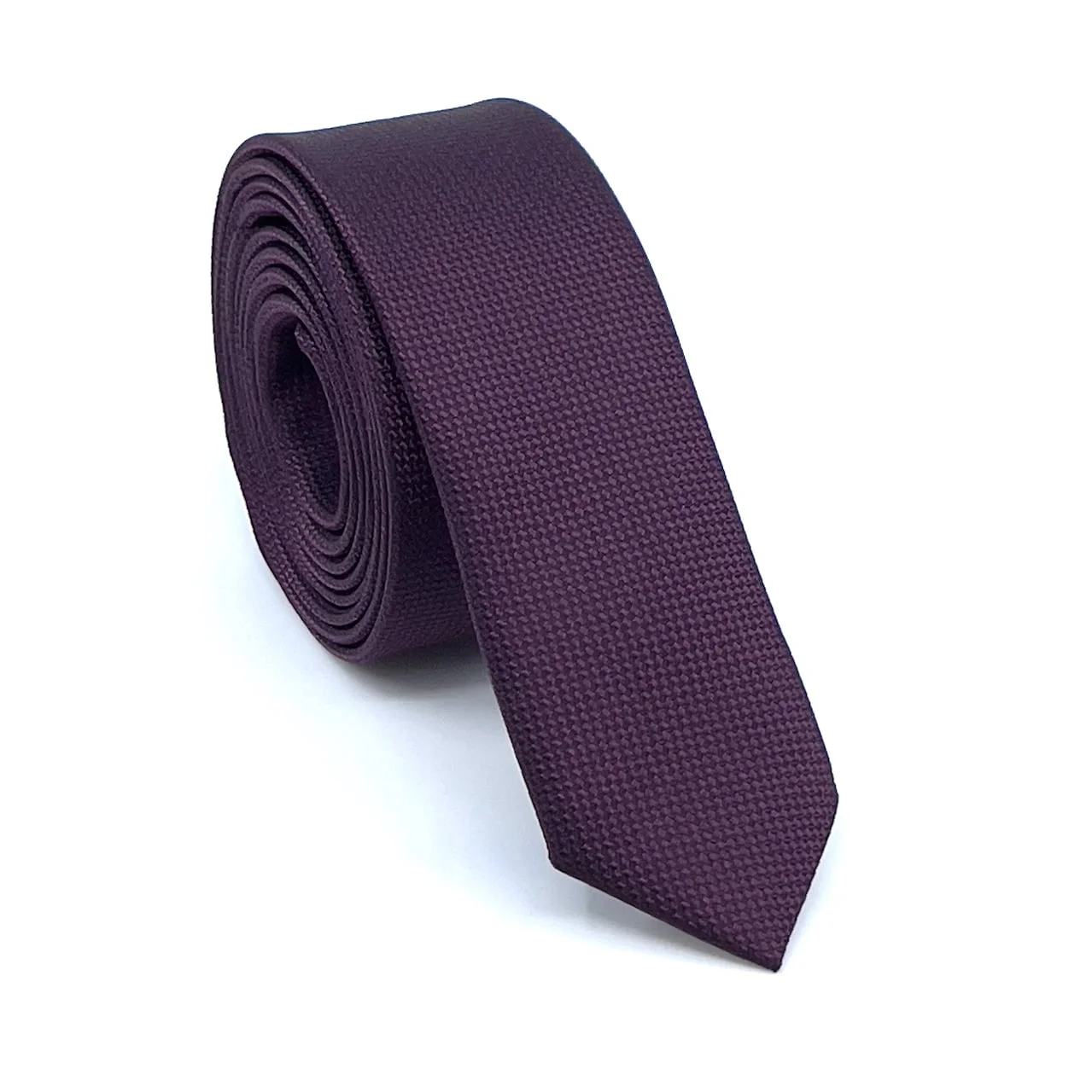 Φωτογραφία προϊόντος: Legend Accessories Γραβάτα skinny τύπου oxford σετ με μαντηλάκι L-047 DARK BORDEUX
