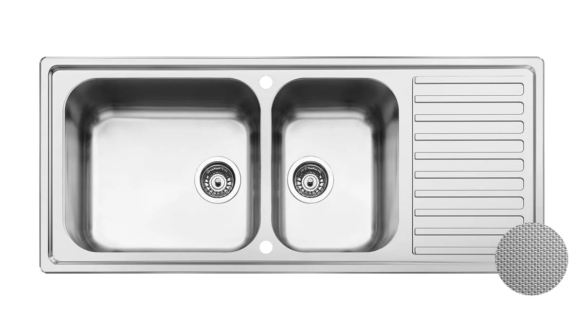 Φωτογραφία προϊόντος: Apell Universal AVG 1162 (116x50 cm) Νεροχύτης Ανοξείδωτος Σαγρέ