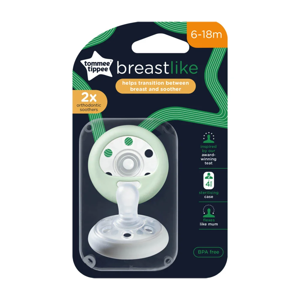 Φωτογραφία προϊόντος: Πιπίλα Σιλικόνης Tommee Tippee Closer to Nature Breast Like Soother 6-18m 2τεμ.