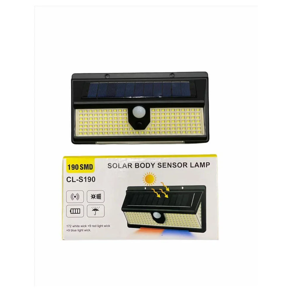 Φωτογραφία προϊόντος: Ηλιακό Φωτιστικό Solar Body Sensor Lamp 190 SMD