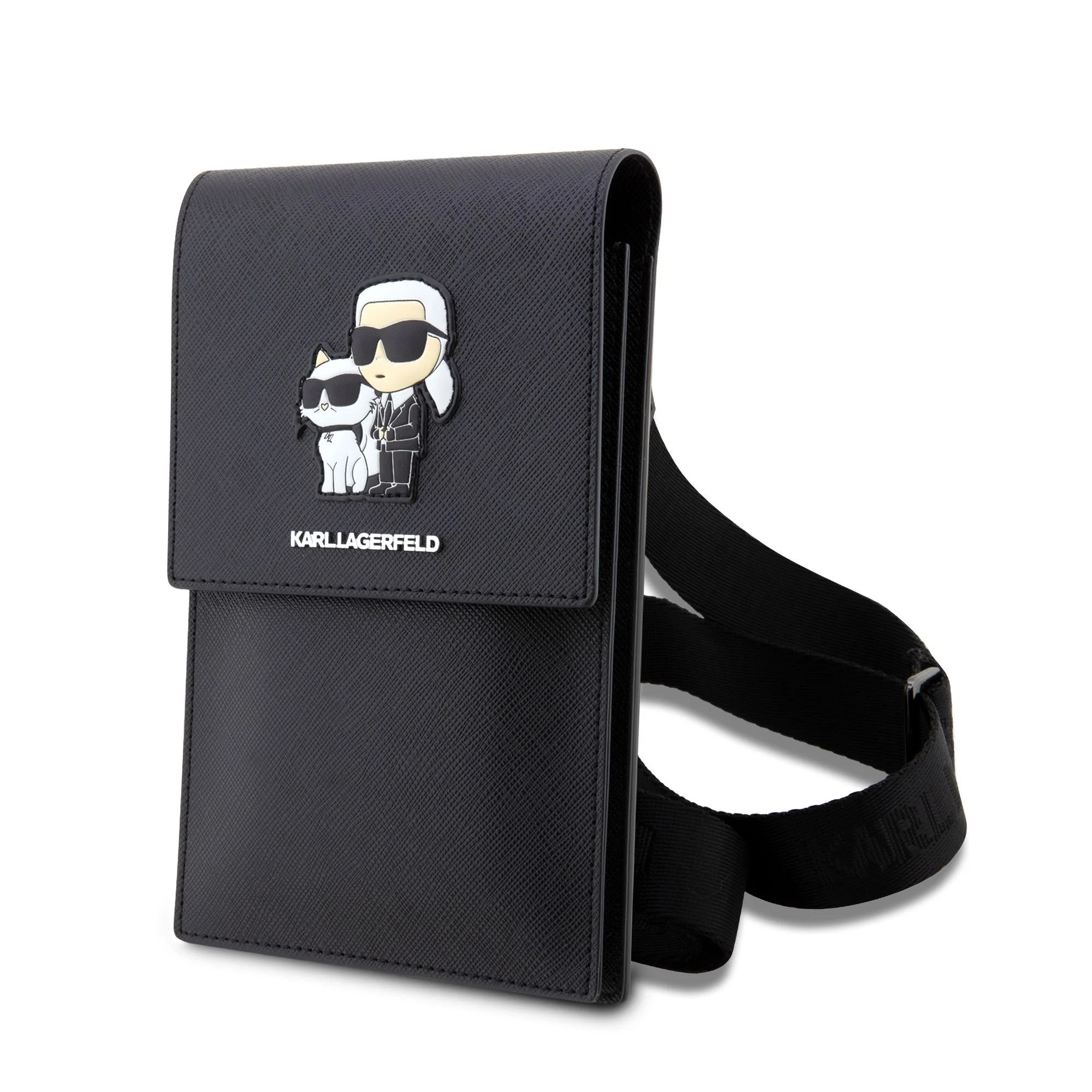 Φωτογραφία προϊόντος: Karl Lagerfeld Karl Lagerfeld Θήκη Κινητού - Πορτοφόλι Saffiano Metal Logo NFT Black