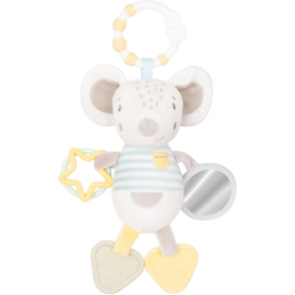 Φωτογραφία προϊόντος: Kikka Boo White Joyful Mice Μαλακό Κρεμαστό Παιχνίδι Δραστηριοτήτων με μασητικό