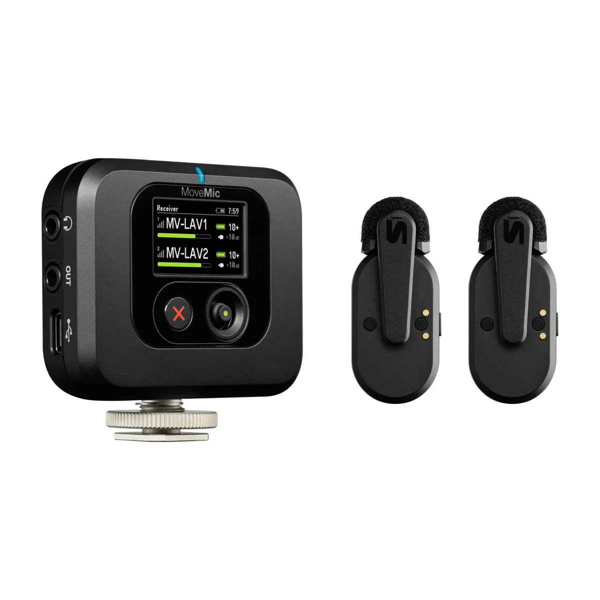 Φωτογραφία προϊόντος: Shure MoveMic Two Receiver Kit - Ζεύγος ασύρματων μικροφώνων πέτου με δέκτη