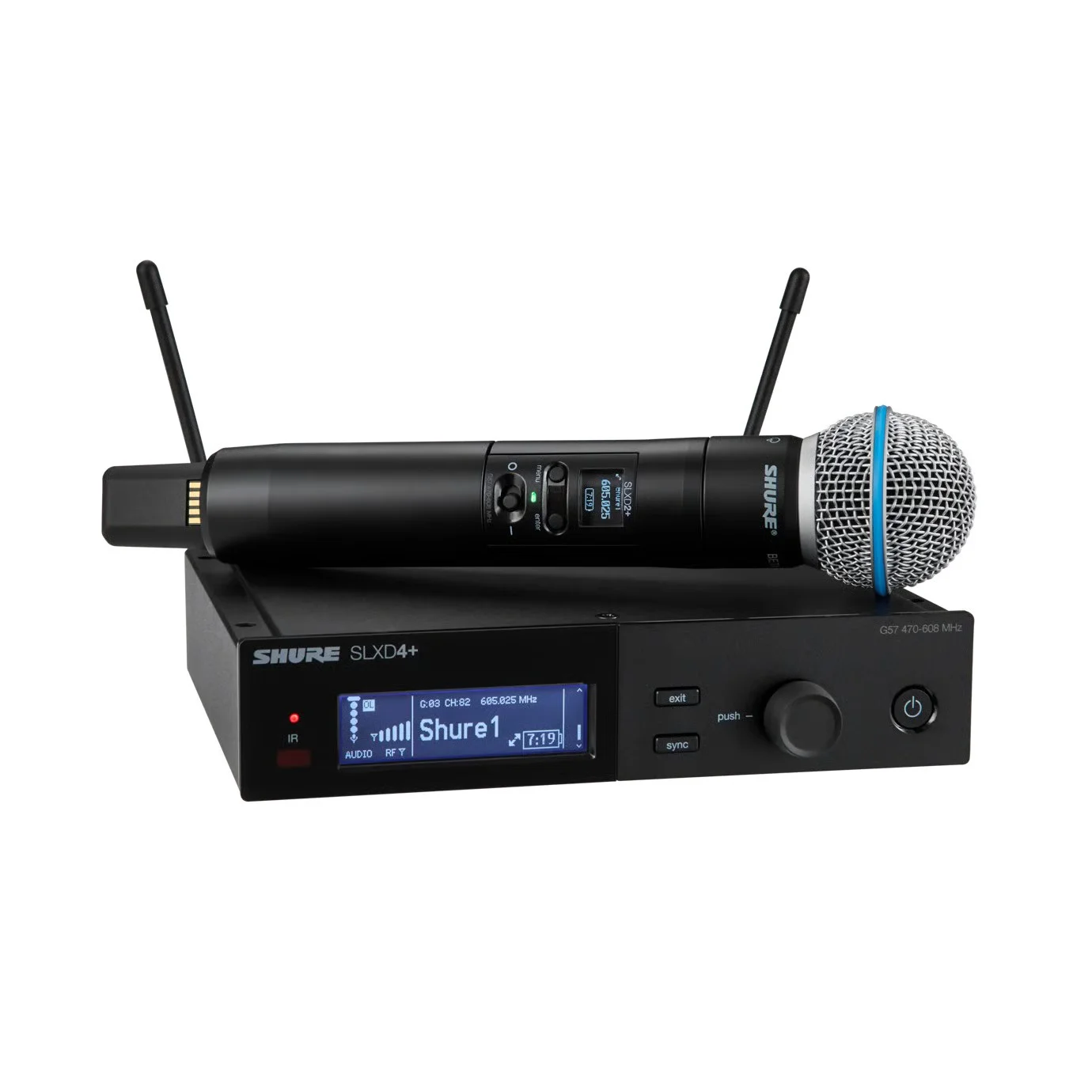 Φωτογραφία προϊόντος: Shure SLXD24+/B58 - Ψηφιακό ασύρματο σετ μικροφώνου χειρός με κάψα Beta 58A