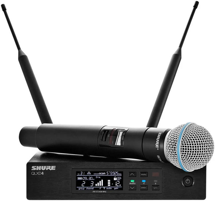 Φωτογραφία προϊόντος: Shure QLXD24/BETA58 - Ψηφιακό ασύρματο σετ μικροφώνου χειρός με κάψα BETA-58