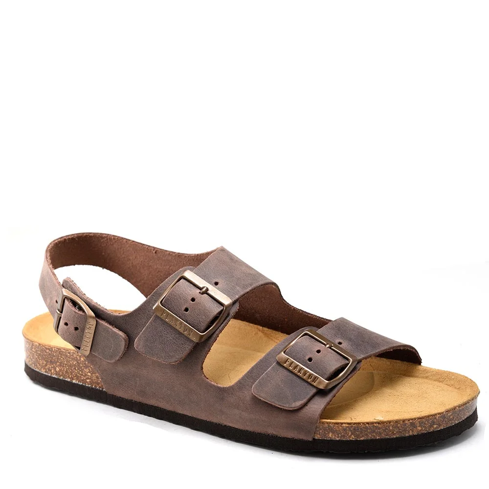 Φωτογραφία προϊόντος: PLAKTON SANDALS ΑΝΔΡΙΚΑ BAKU MARRON 175113 ΚΑΦΕ