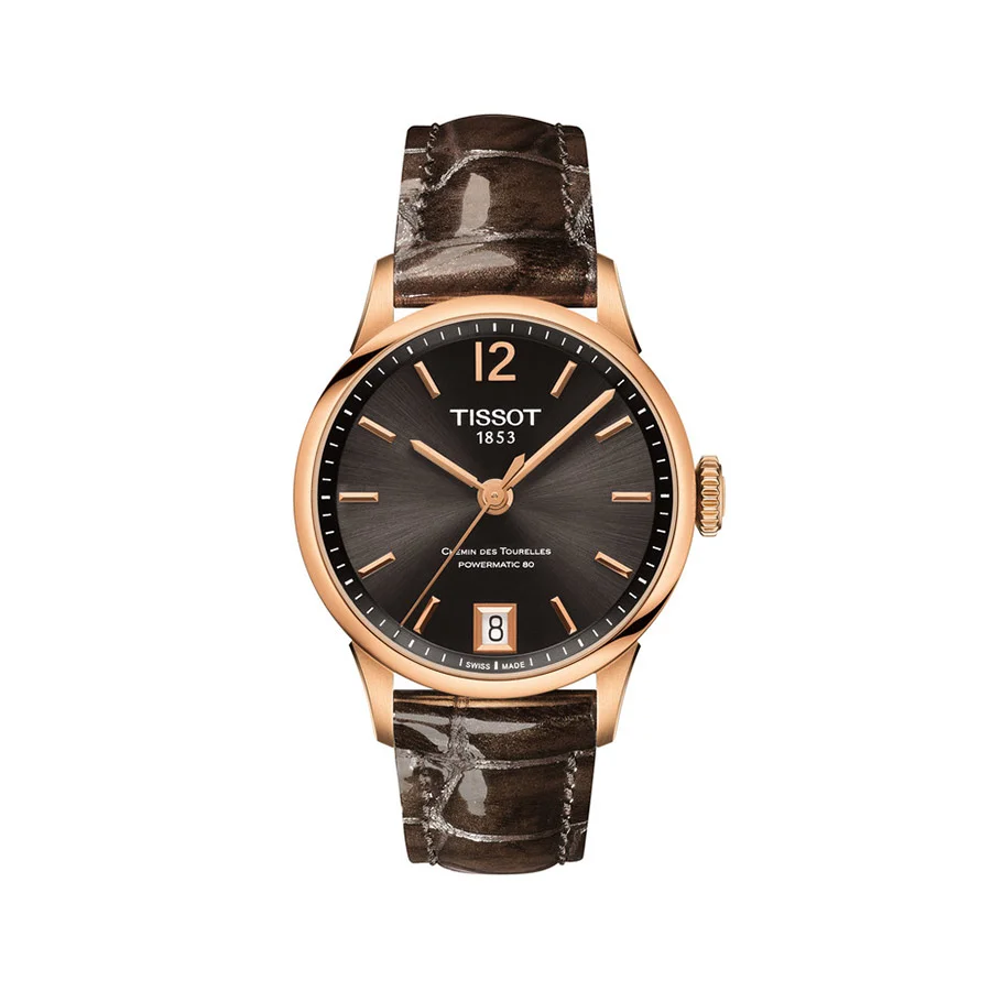 Φωτογραφία προϊόντος: Γυναικείο Ρολόι Tissot T-Classic Chemin Des Tourelles Δερμάτινο Λουρί T099.207.36.447.00