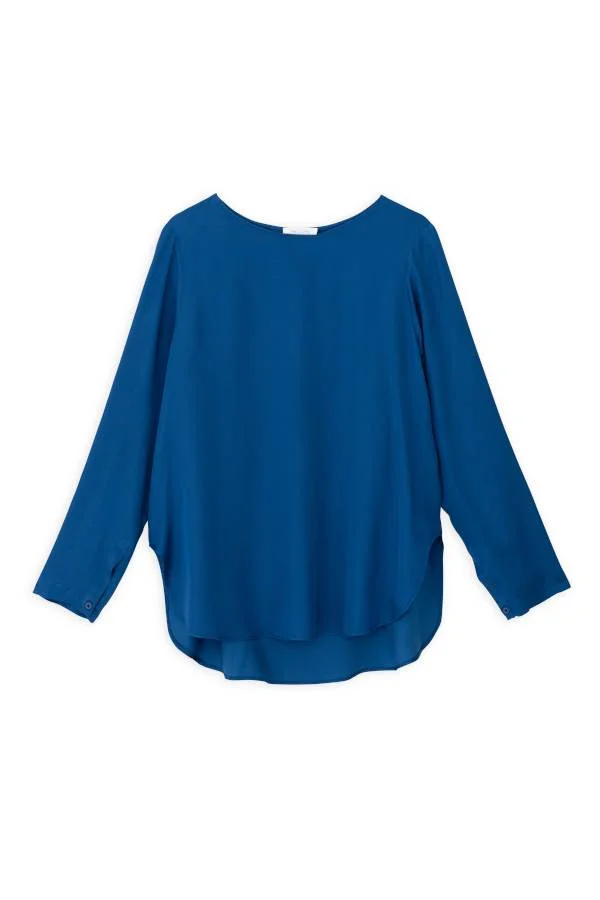 Φωτογραφία προϊόντος: SATIN LONG SLEEVE BLOUSE BL1899 ROYAL BLUE