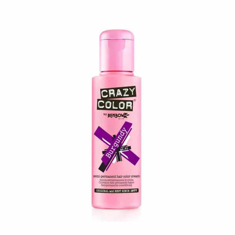 Φωτογραφία προϊόντος: Crazy Color Ημιμόνιμη Κρέμα-Βαφή Μαλλιών Burgundy 100ml