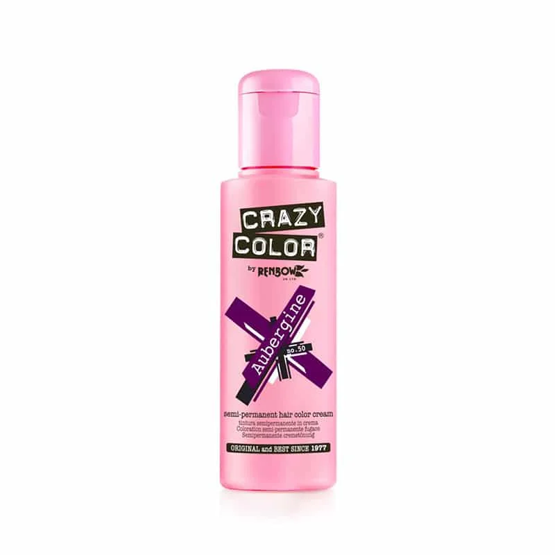 Φωτογραφία προϊόντος: Crazy Color Ημιμόνιμη Κρέμα-Βαφή Μαλλιών Aubergine 100ml