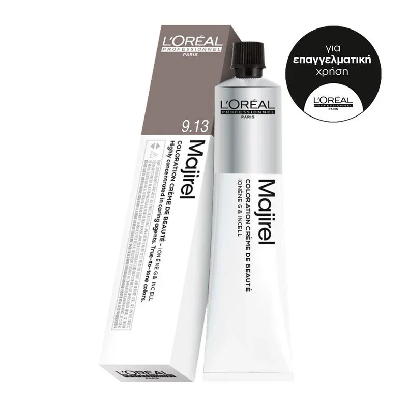 Φωτογραφία προϊόντος: L'Oreal L Oreal Majirel 9.13 Ξανθό Πολύ Ανοιχτό Μπεζ Σαντρέ 50ml