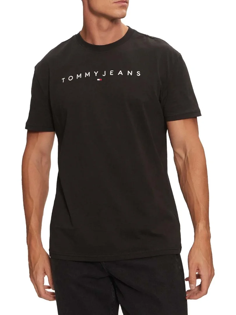 Φωτογραφία προϊόντος: TOMMY JEANS Ανδρικό Βαμβακερό T-shirt Linear Logo Tee DM0DM20744-BDS (Μαύρο)