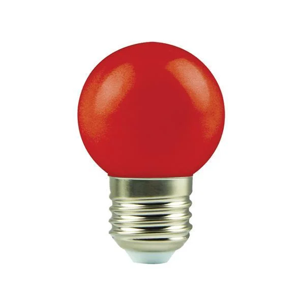 Φωτογραφία προϊόντος: ΛΑΜΠΑ LED ΣΦΑΙΡΙΚΗ 1,8W E27 ΚΟΚΚΙΝΗ 175-265V 147-77501