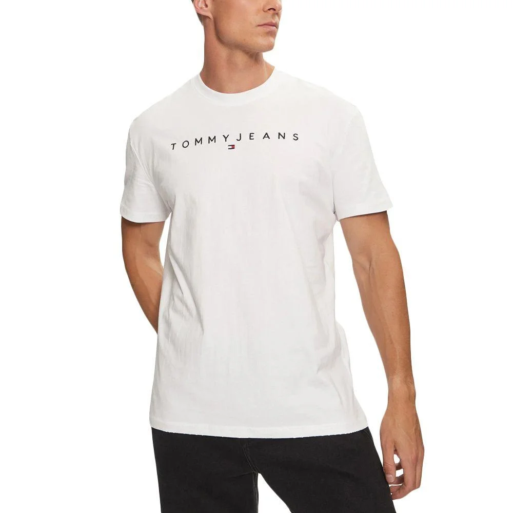 Φωτογραφία προϊόντος: TOMMY JEANS Ανδρικό Βαμβαρό T-shirt Linear Logo Tee DM0DM20744-YBR (Λευκό)