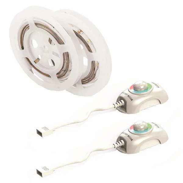 Φωτογραφία προϊόντος: ΤΑΙΝΙΑ LED DIMMABLE ΜΕ ΑΙΣΘΗΤΗΡΑ ΚΙΝΗΣΗΣ 1,5M 9W 12V RGB IP65 ΣΕΤ 2ΤΜΧ PRO 145-70022
