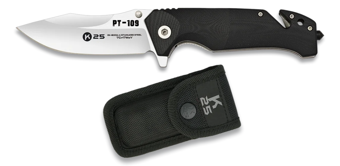 Φωτογραφία προϊόντος: ΣΟΥΓΙΑΣ K25, Pocket knife K10 PT-109 balck 9 cm, 18234
