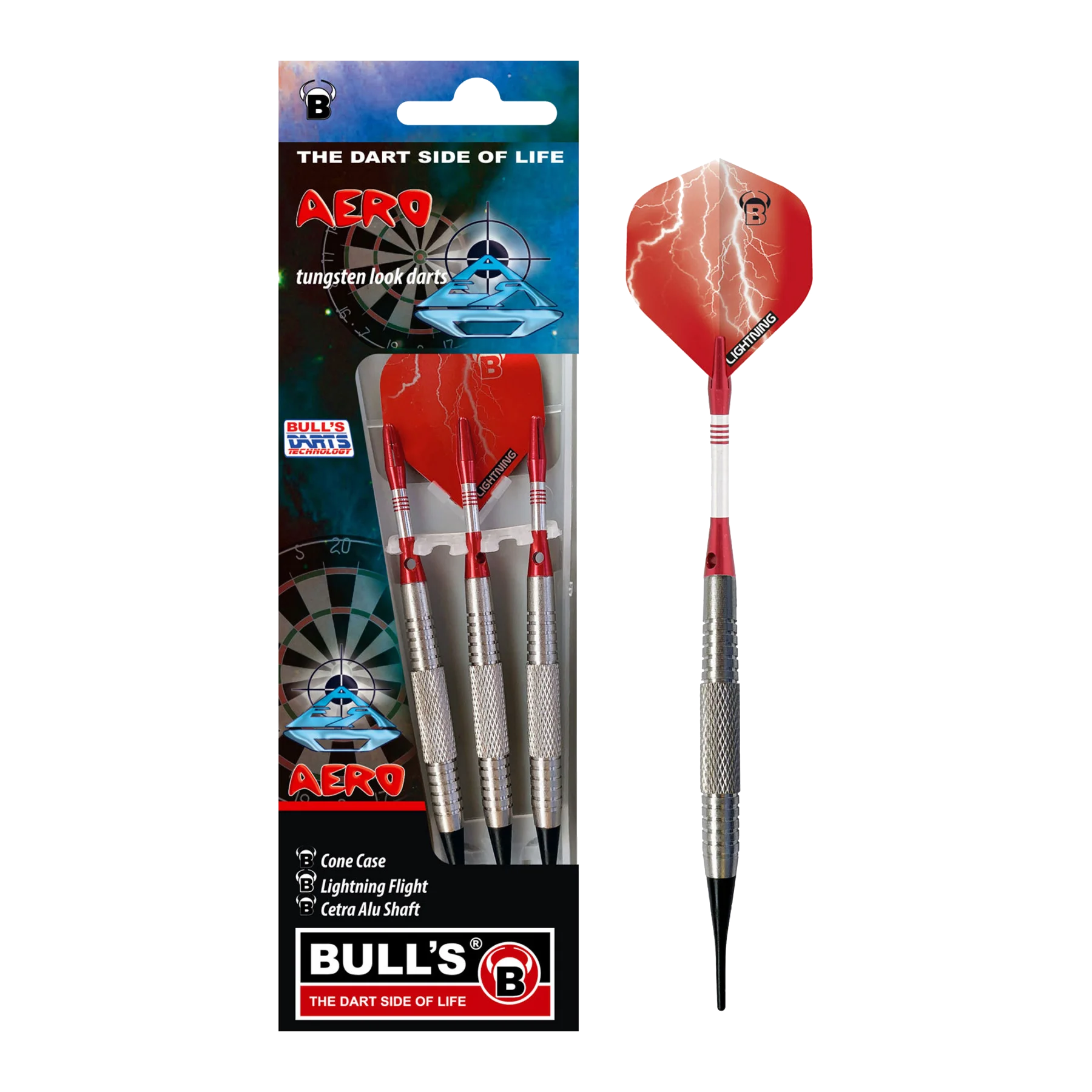 Φωτογραφία προϊόντος: ΒΕΛΑΚΙΑ DART BULL S, SOFT Darts, Aero, 16g