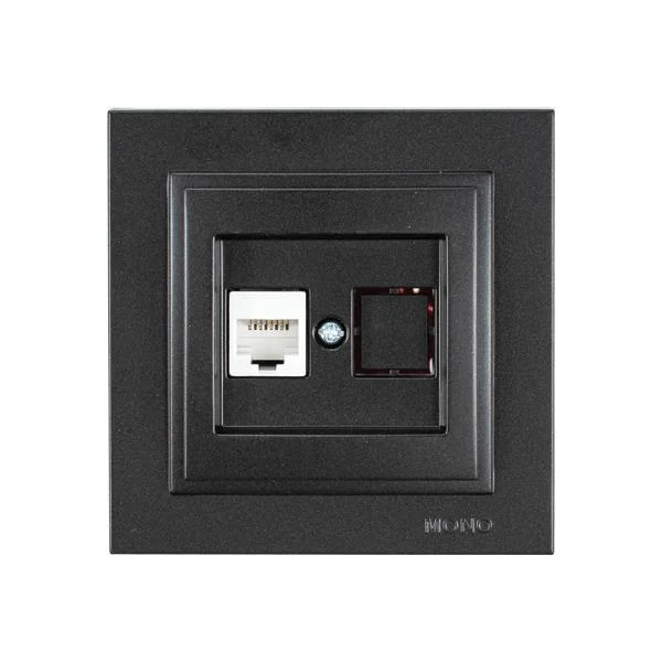 Φωτογραφία προϊόντος: ΠΡΙΖΑ DATA CAT 6 RJ 45 MONH ΜΑΥΡΟ 152-10340