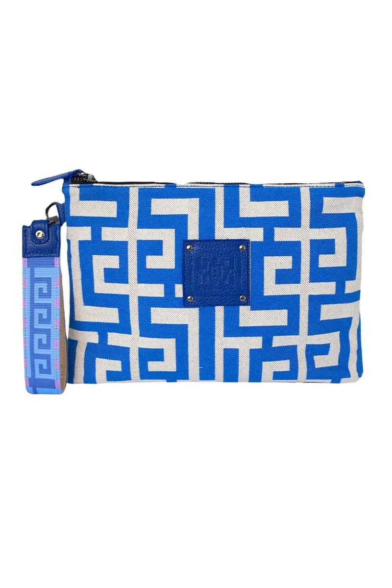 Φωτογραφία προϊόντος: Midneto Ifigenia Beige Blue Labyrinth Bag