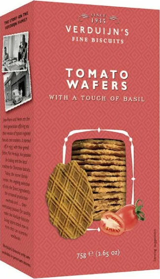 Φωτογραφία προϊόντος: VERDUIJN S TOMATO WAFERS WITH BASIL 75gr