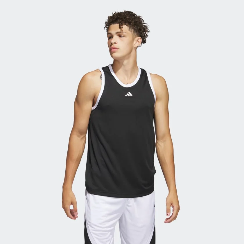 Φωτογραφία προϊόντος: Adidas Basketball 3-Stripes Tank Top Μαύρο