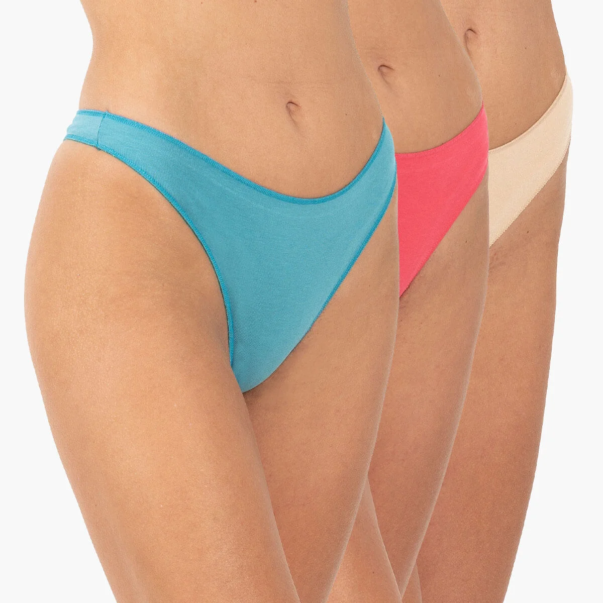 Φωτογραφία προϊόντος: AA UNDERWEAR Α.A UNDERWEAR String 3 τεμάχια Cotton - Modal Τιρκουάζ, Κοραλί, Μπεζ