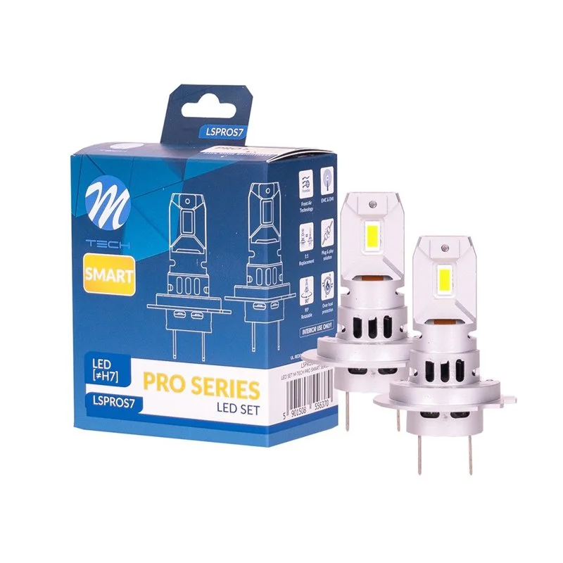 Φωτογραφία προϊόντος: ΛΑΜΠΕΣ H7 12V 2x 21W max6.000K 4600lm PRO SMART SERIES LED M-TECH - 2 τεμ.