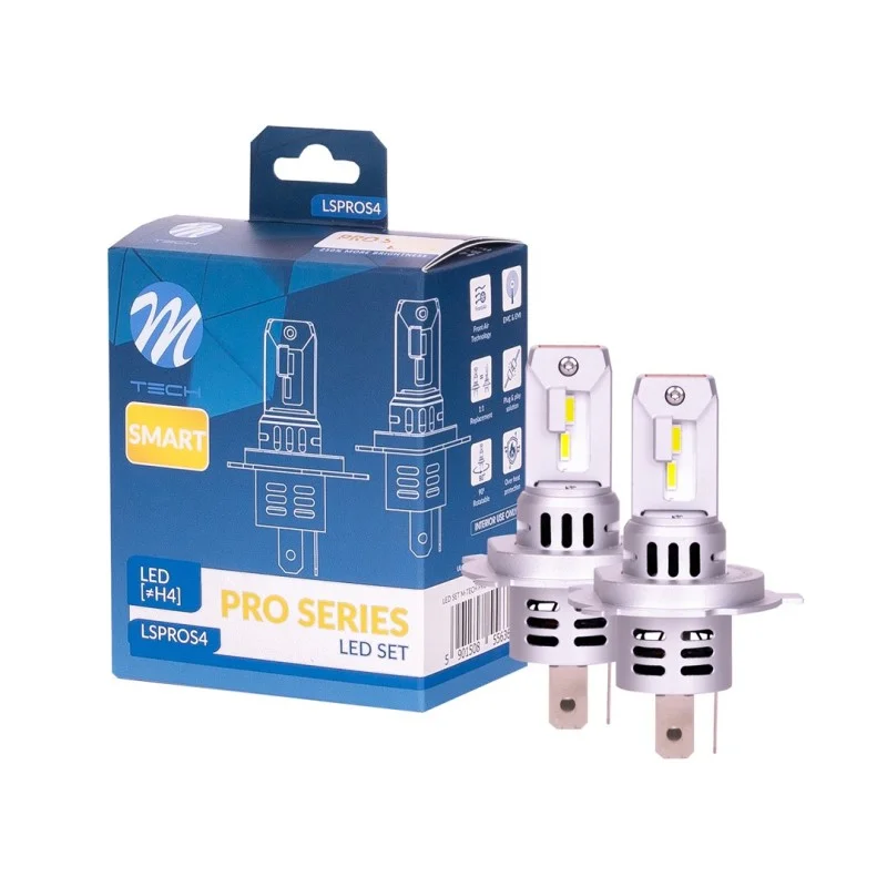 Φωτογραφία προϊόντος: ΛΑΜΠΑ LED H4 12V IP65 6.000K 4.600lm LED SET PRO SMART SERIES M-TECH - 2 ΤΕΜ.