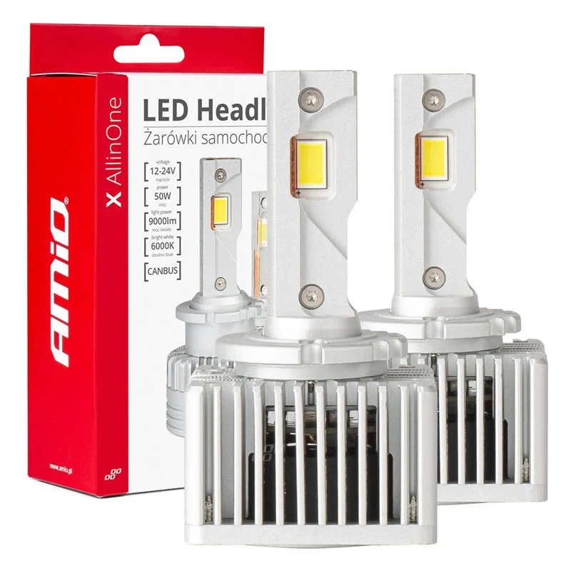 Φωτογραφία προϊόντος: ΛΑΜΠΕΣ LED D3S/D5R/D8S 12/24V 6000K 9.000lm 50W X ALL IN ONE SERIES CAN-BUS (ΜΕ ΑΝΕΜΙΣΤΗΡΑΚΙ) AMIO - 2 ΤΕΜ.