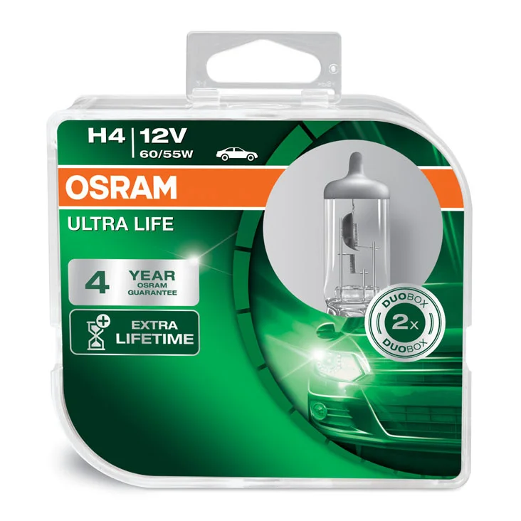 Φωτογραφία προϊόντος: OSRAM H4 12V 60/55W P43t ULTRA LIFE EXTRA LIFETIME (64193ULT-HCB) 2τμχ