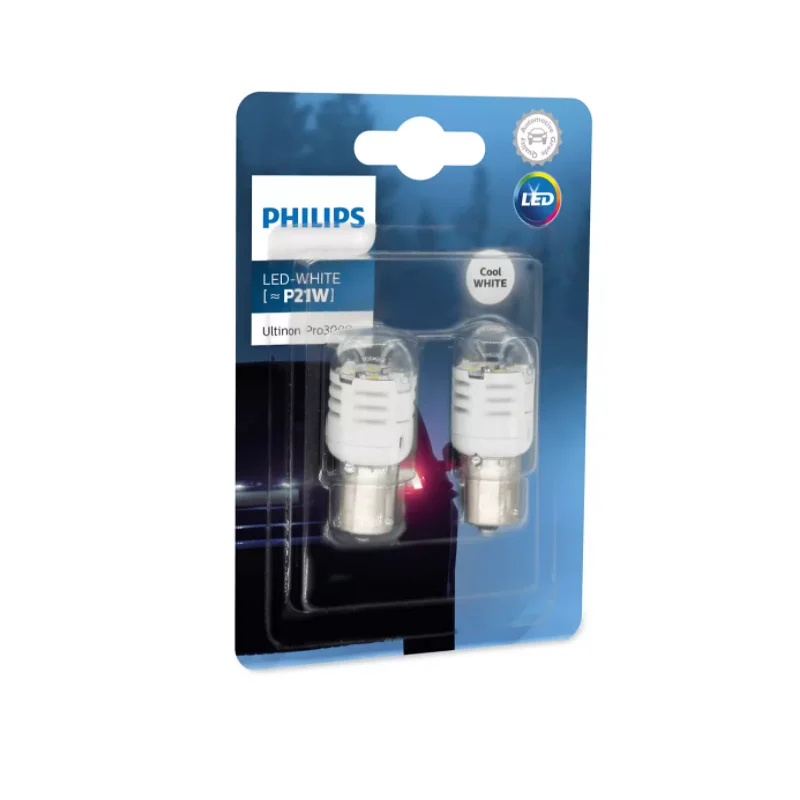Φωτογραφία προϊόντος: PHILIPS P21W Ultinon Pro3000 Led 6000K 12V 1.75W 2τμχ 11498U30CWB2