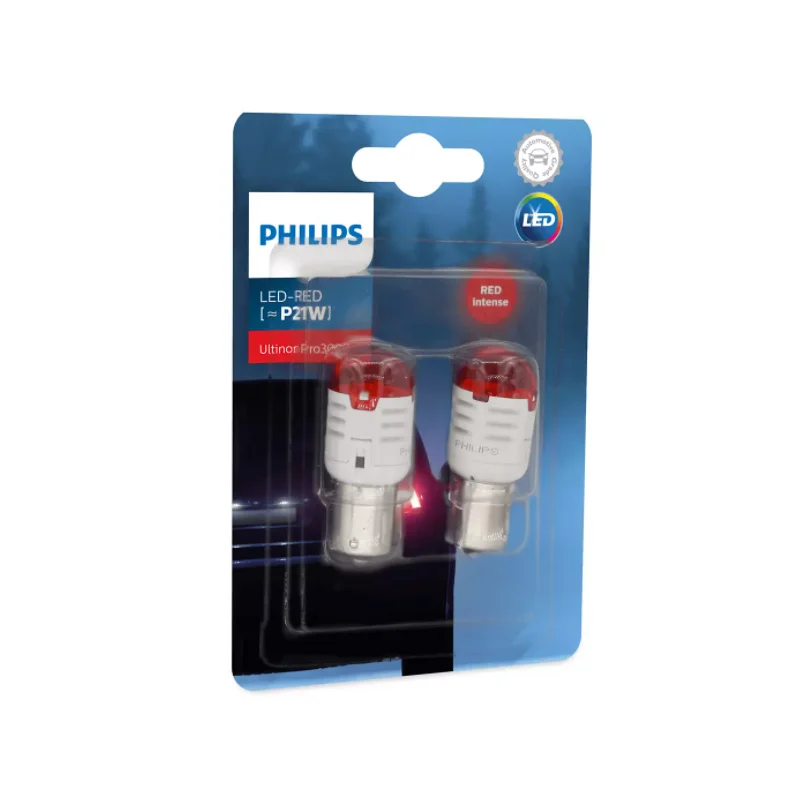 Φωτογραφία προϊόντος: PHILIPS P21W Ultinon Pro3000 Led Red 12V 1.75W 2τμχ 11498U30RB2
