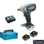 Φωτογραφία προϊόντος: Makita DTW190RTJ - Παλμικό Μπουλονόκλειδο μπαταρίας 18V με βαλίτσα μεταφοράς (Makpac), φορτιστή + 2 μπαταρίες 5.0Ah (2×5.0Ah)