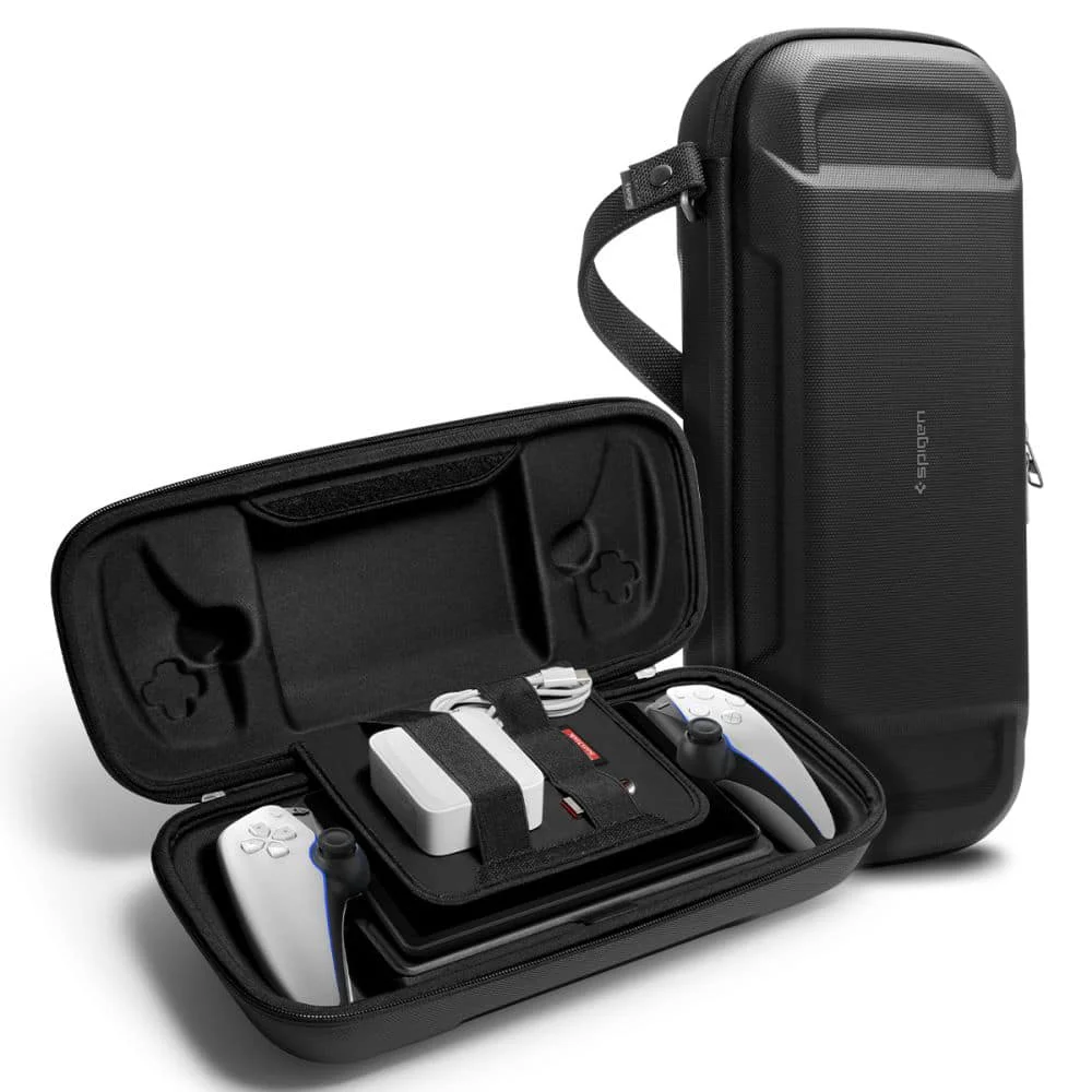 Φωτογραφία προϊόντος: Spigen Rugged Armor ”pro” - Θήκη Μεταφοράς για Κονσόλα Playstation Portal - Μαύρο