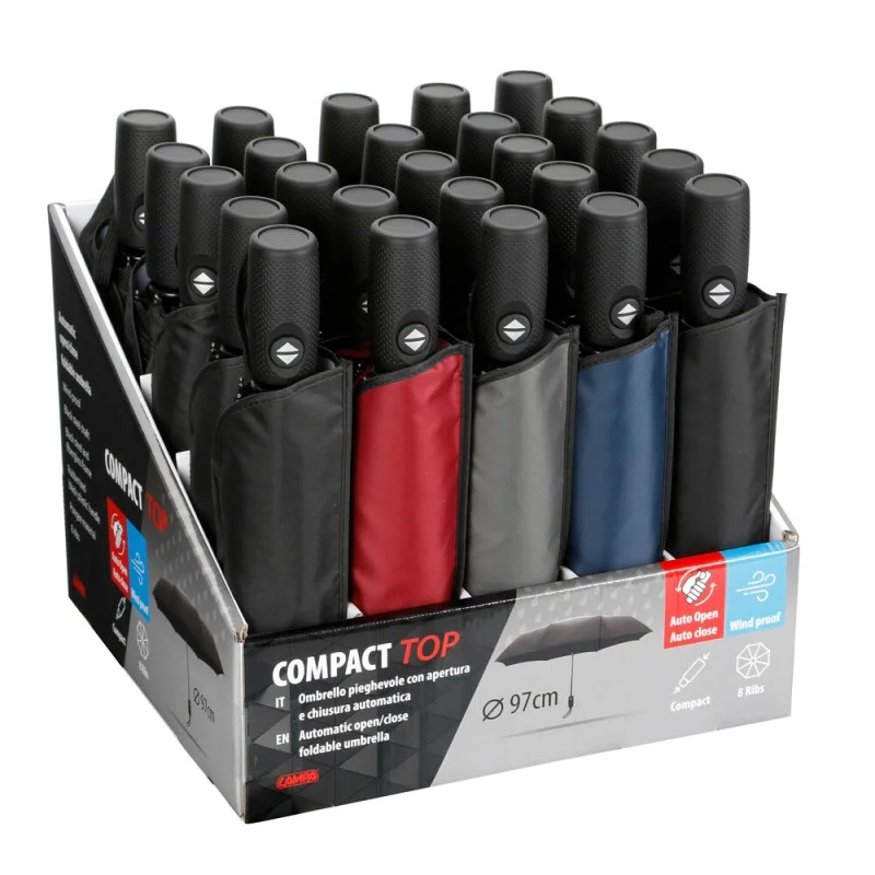 Φωτογραφία προϊόντος: Lampa ΟΜΠΡΕΛΕΣ COMPACT TOP Φ97cm ΑΝΤΙΑΝΕΜ ΑΥΤΟΜΑΤΟ ΑΝΟΙΓΜΑ/ΚΛΕΙΣΙΜΟ ΔΙΑΦΟΡΑ ΧΡΩΜΑΤΑ 31x31x24cm ΣΤΑΝΤ - 25 ΤΕΜ