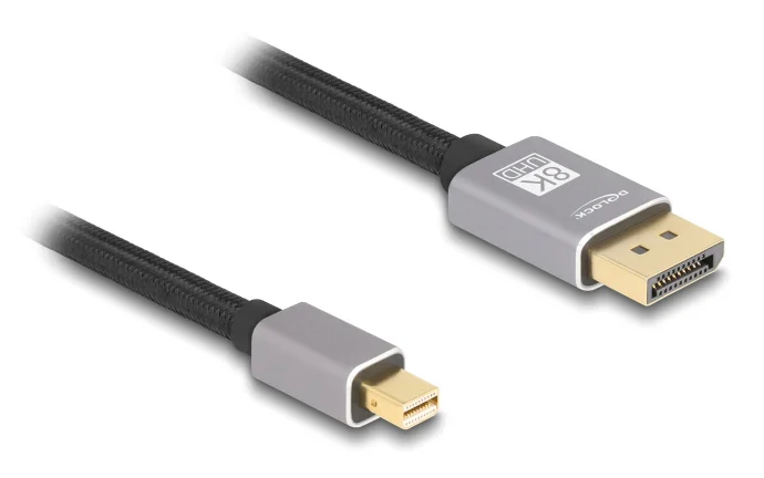 Φωτογραφία προϊόντος: DELOCK καλώδιο mini DisplayPort σε DisplayPort 81091, 8K/60Hz, 32.4 Gbps, 1m, μαύρο