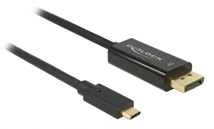 Φωτογραφία προϊόντος: DELOCK καλώδιο USB-C σε DisplayPort 85255, DP Alt Mode, 4K, 1m, μαύρο