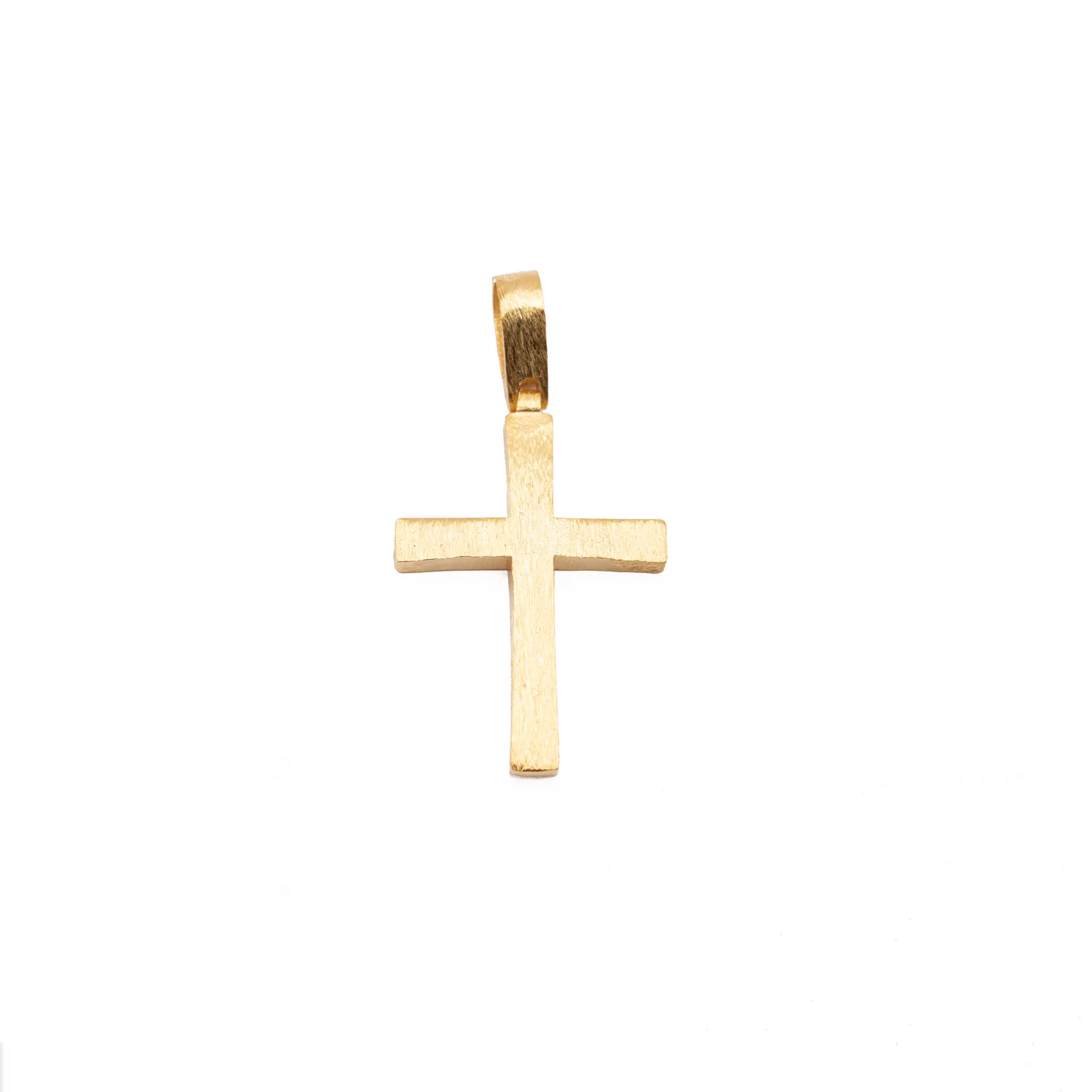 Φωτογραφία προϊόντος: GREEK JEWELLERY Ασημένιος ανδρικός επίχρυσος ματ σταυρός