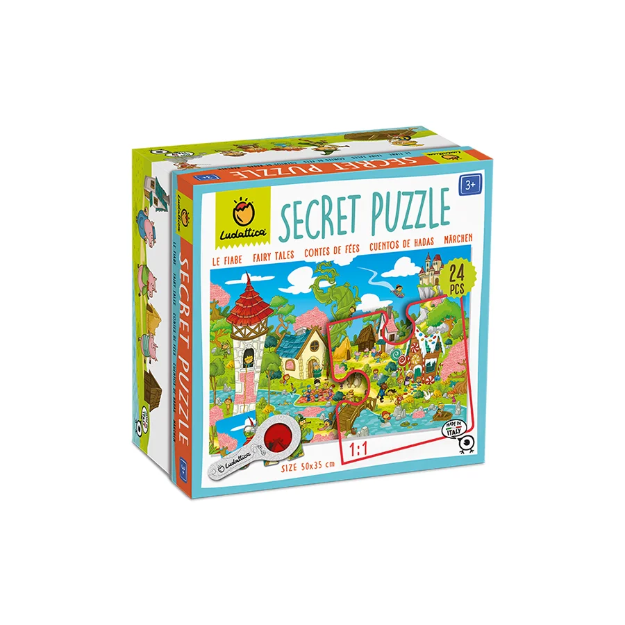 Φωτογραφία προϊόντος: Ludattica Secret Puzzle - Fairy Tales Παραμύθια Παζλ Ανακαλύπτω τα Κρυμμένα Αντικείμενα 24τμχ.