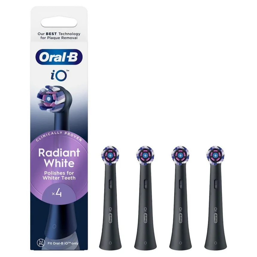 Φωτογραφία προϊόντος: Oral-B iO Radiant 80765100 4Tμχ Black Ανταλλακτικές Κεφαλές