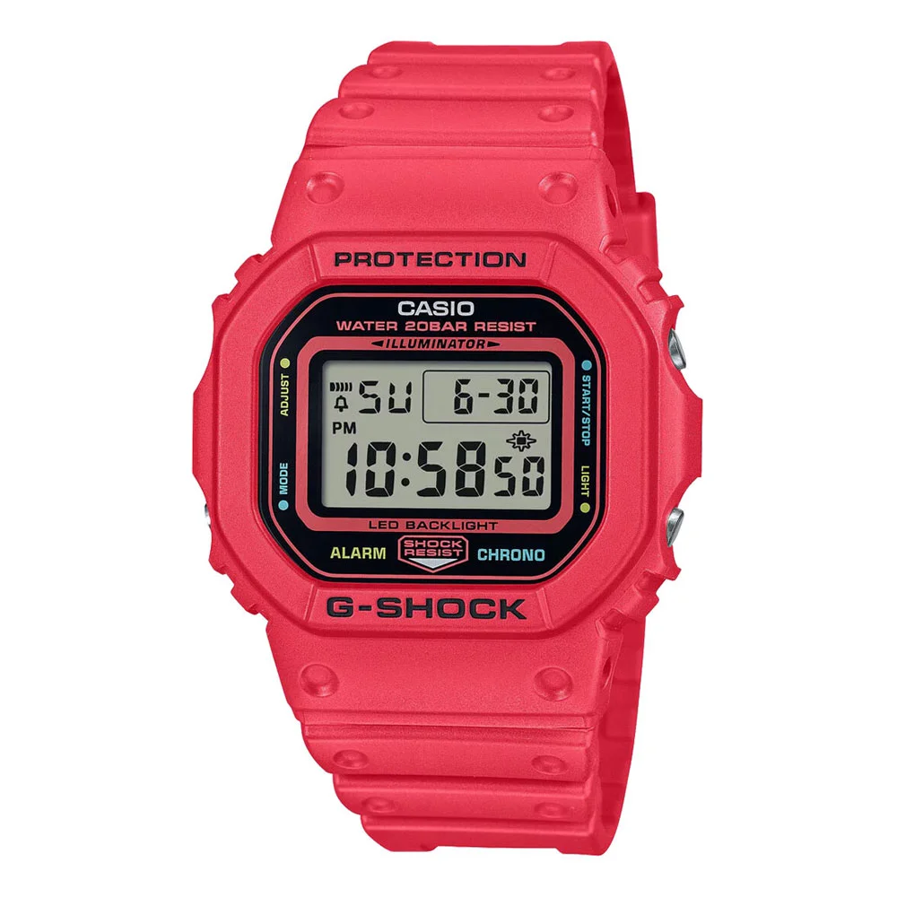 Φωτογραφία προϊόντος: CASIO G-SHOCK Chronograph Red Bio-based Resin Strap DW-5600EP-4ER
