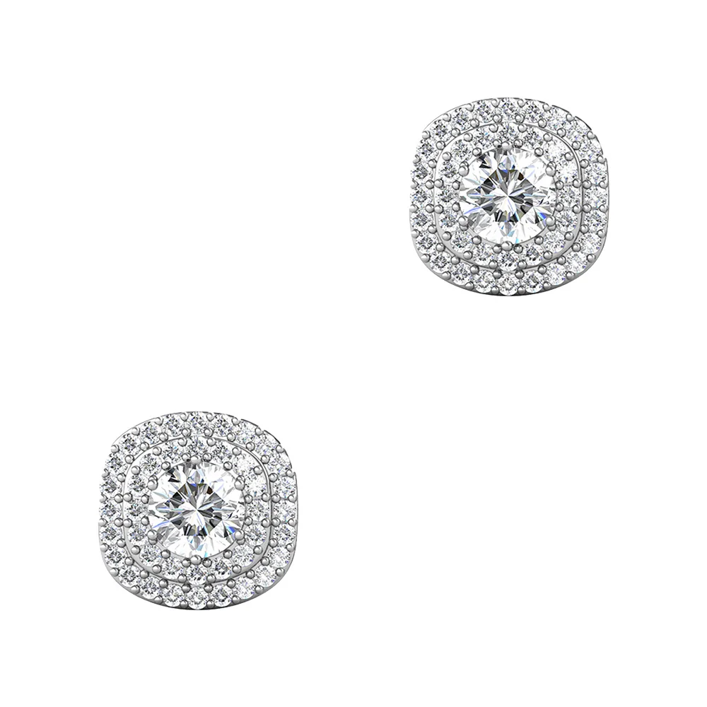 Φωτογραφία προϊόντος: Σκουλαρίκια με Moissanite Diamonds από Ασήμι SK3769