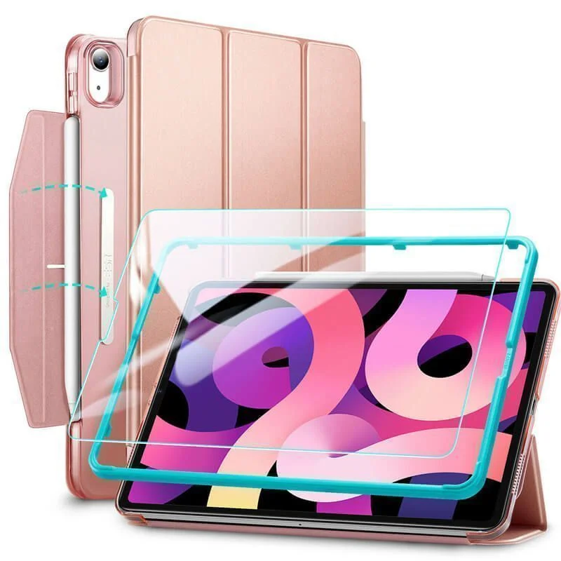 Φωτογραφία προϊόντος: ESR Set Yippee Trifold Case Rose Gold + Tempered Glass iPad Air 4