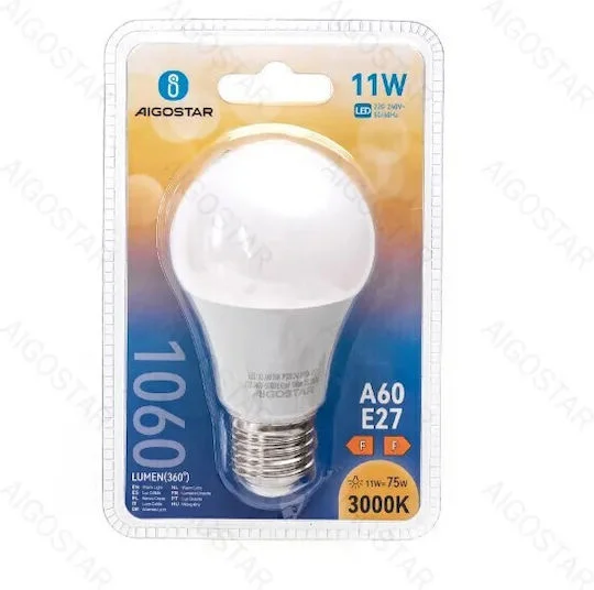 Φωτογραφία προϊόντος: OEM Aigostar Λάμπα LED A60 Ντουί E27 11W 1060lm MRE 177836