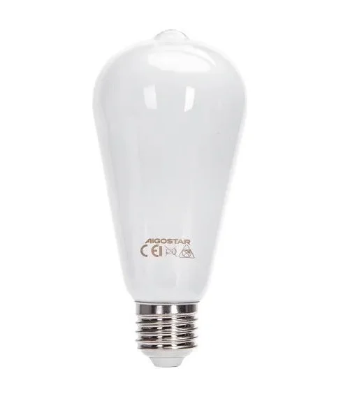 Φωτογραφία προϊόντος: OEM Aigostar Λάμπα LED 8W για Ντουί E27 και Σχήμα ST64 Ψυχρό Λευκό 6500Κ 950lm Λευκή - 85456