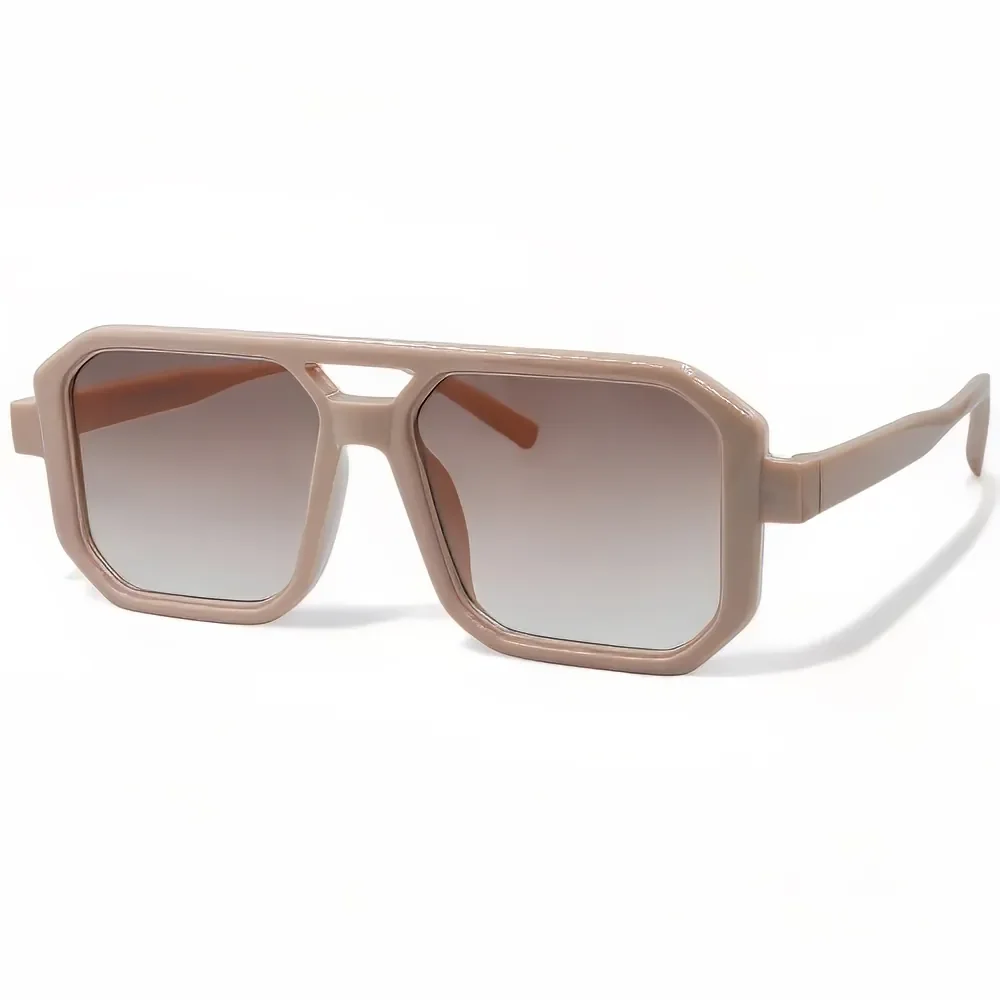 Φωτογραφία προϊόντος: OPTOSQUAD Unisex Γυαλιά Ηλίου UV400 Τετράγωνο με Nude Σκελετό και Μπεζ Ντεγκραντέ Φακό F99142