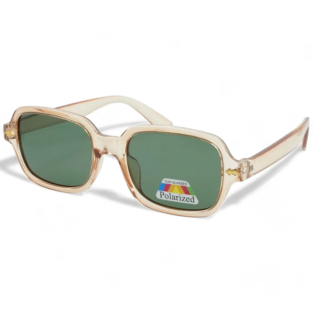 Φωτογραφία προϊόντος: OPTOSQUAD Unisex Γυαλιά Ηλίου Polarized Τετράγωνο με Διάφανο μελί Σκελετό και Πράσινο Φακό F6099193