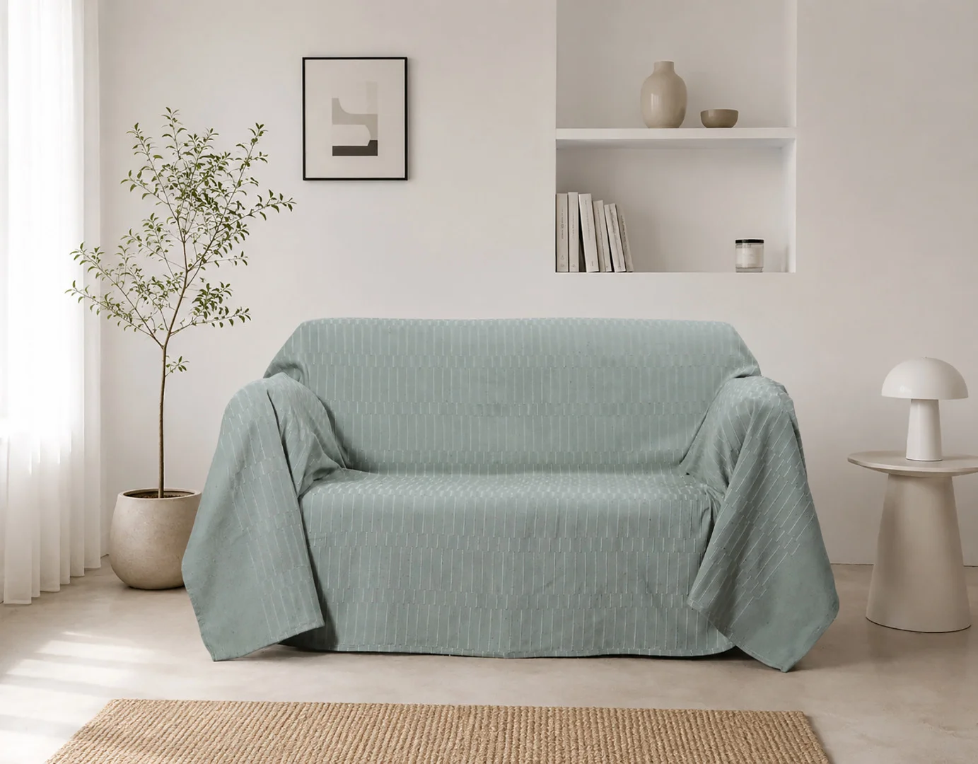Φωτογραφία προϊόντος: SilkFashion ΡΙΧΤΑΡΙΑ 25632 (180cm x 320cm) sage green - -
